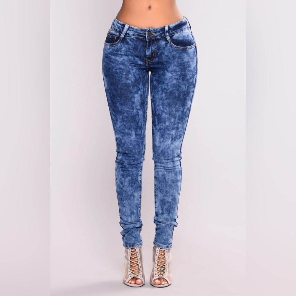 Fashion Nova All of Me Skinny Jeans- Acid